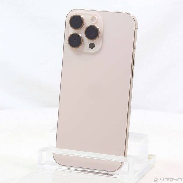 【中古】Apple(アップル) iPhone16 Pro Max 256GB デザートチタニウム MYWJ3J／A SIMフリー 【377-ud】