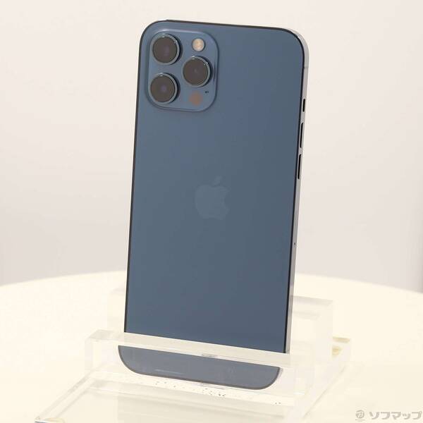 【中古】Apple(アップル) iPhone12 Pro Max 128GB パシフィックブルー MGCX3J／A SoftBank 【262-ud】