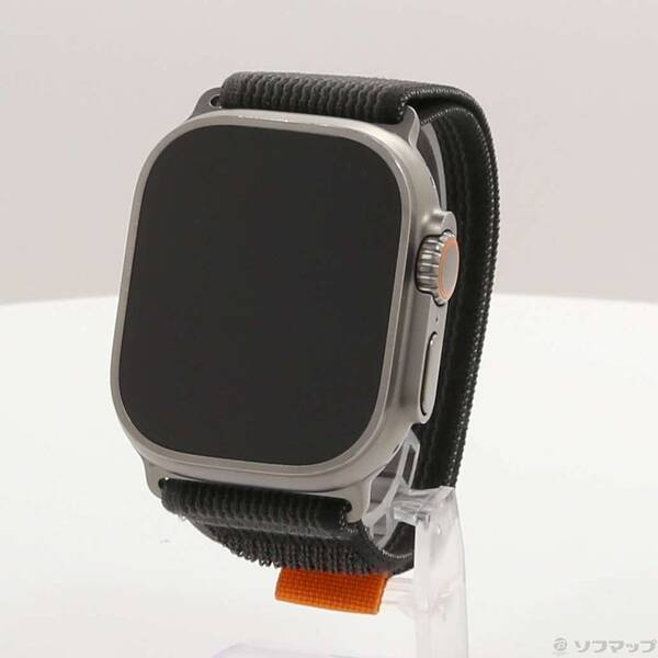 【中古】Apple(アップル) Apple Watch Ultra GPS + Cellular 49mm チタニウムケース ブラック／グレイトレイルループ 【344-ud】