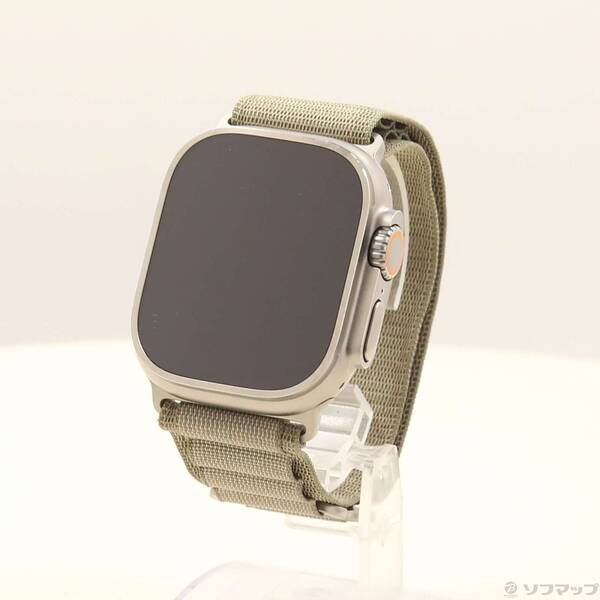 【中古】Apple(アップル) Apple Watch Ultra 2 GPS + Cellular 49mm チタニウムケース オリーブアルパインループ 【352-ud】