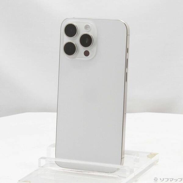 【中古】Apple(アップル) iPhone15 Pro Max 1TB ホワイトチタニウム MU703J／A SIMフリー 【348-ud】