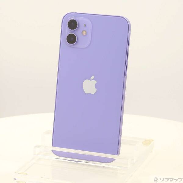 【中古】Apple(アップル) iPhone12 128GB パープル MJNJ3J／A SIMフリー 【295-ud】