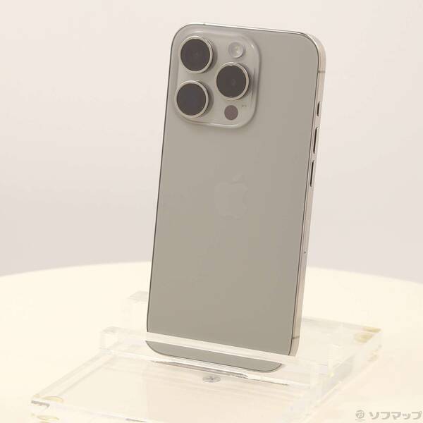 【中古】Apple(アップル) iPhone15 Pro 128GB 自然的チタニウム MTU93J／A SIM無償性 【368-ud】