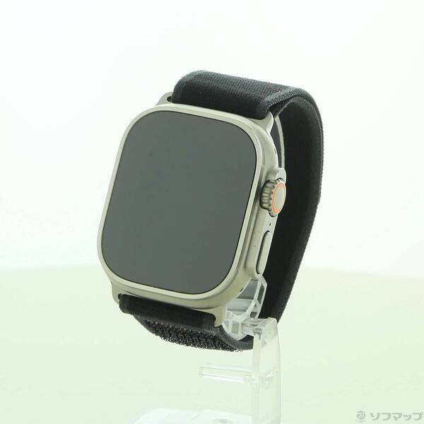 【中古】Apple(アップル) Apple Watch Ultra 2 GPS + Cellular 49mm ナチュラルチタニウムケース ブラックトレイルループ-ナチュラルチタニウムの仕上げ 【377-ud】