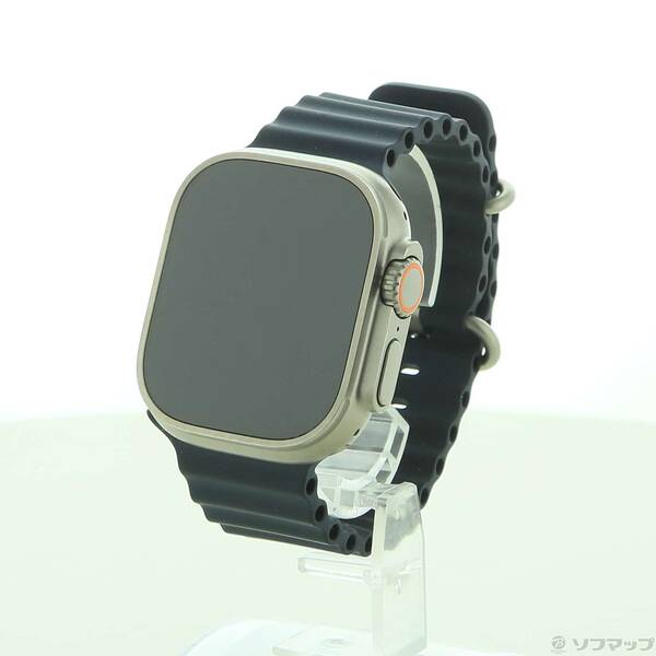 【中古】Apple(アップル) Apple Watch Ultra GPS + Cellular 49mm チタニウムケース ミッドナイトオーシャンバンド 【349-ud】