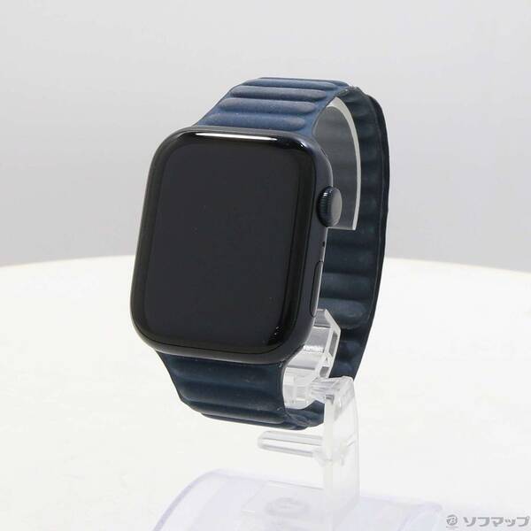 【中古】Apple(アップル) Apple Watch Series 9 GPS 45mm ミッドナイトアルミニウムケース パシフィックブルーマグネティックリンク 【305-ud】