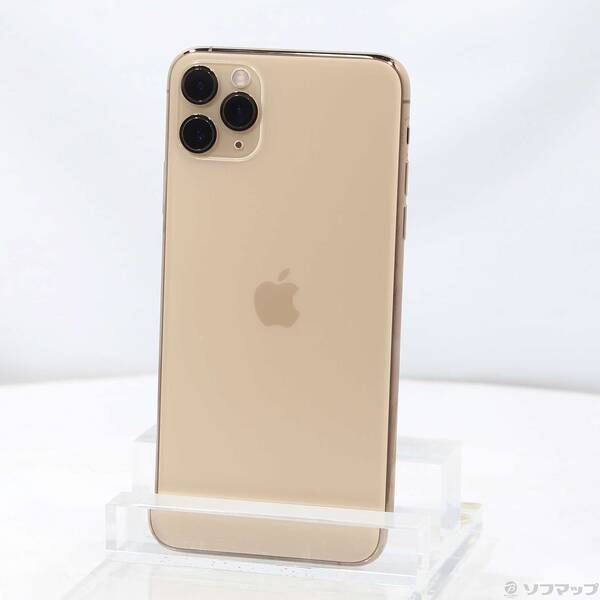 【中古】Apple(アップル) iPhone11 Pro Max 64GB ゴールド MWHG2J／A SIMフリー 【352-ud】