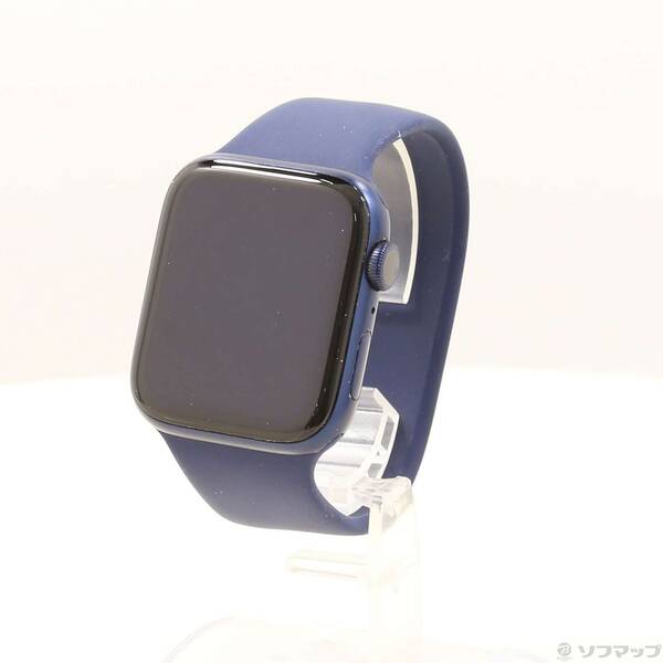 【中古】Apple(アップル) Apple Watch Series 6 GPS 44mm ブルーアルミニウムケース ディープネイビーソロループ 【276-ud】