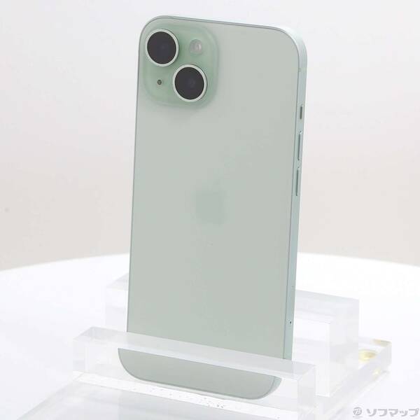 【中古】Apple(アップル) iPhone15 256GB グリーン MTMT3J／A SIMフリー 【305-ud】