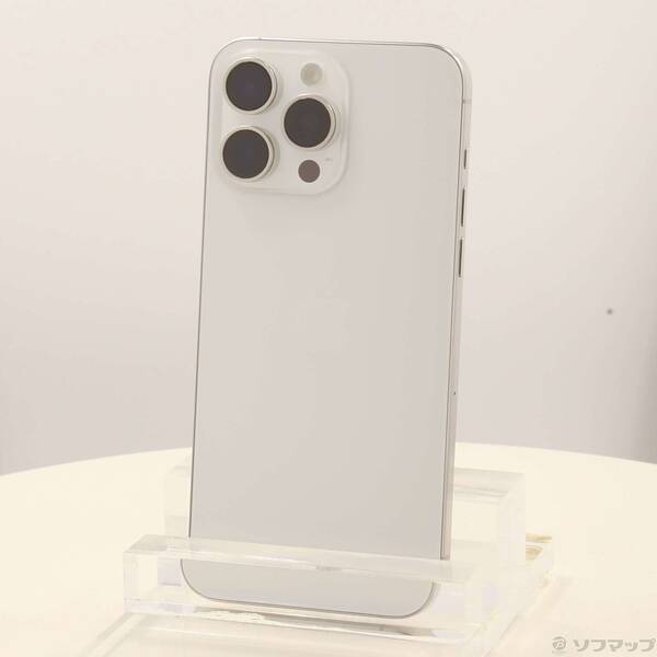 【中古】Apple(アップル) iPhone15 Pro Max 512GB ホワイトチタニウム MU6V3J／A SIMフリー 【198-ud】