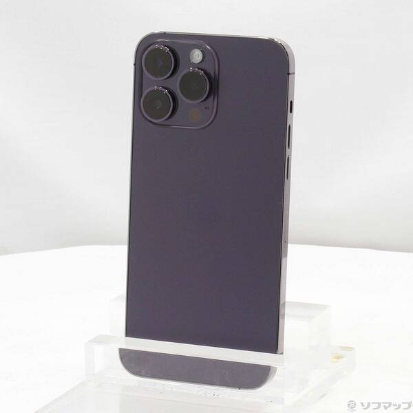 【中古】Apple(アップル) iPhone14 Pro Max 256GB ディープパープル MQ9E3J／A SIM無償性 【344-ud】