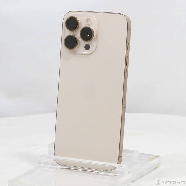 【中古】Apple(アップル) iPhone16 Pro Max 256GB デザートチタニウム MYWJ3J／A SIMフリー 【348-ud】