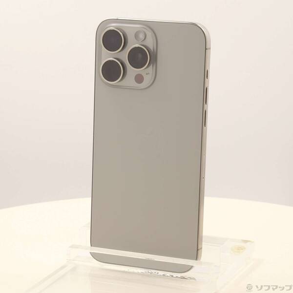 【中古】Apple(アップル) iPhone15 Pro Max 512GB ナチュラルチタニウム MU6W3J／A SIMフリー 【377-ud】