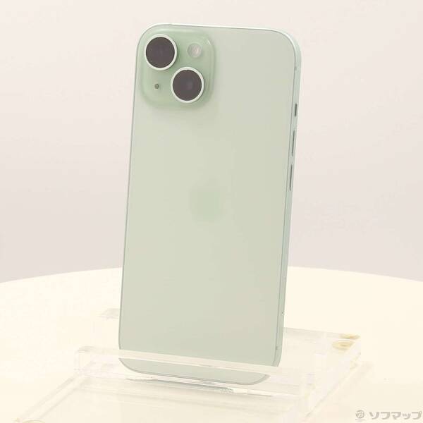 【中古】Apple(アップル) iPhone15 128GB グリーン MTMM3J／A SIMフリー 【349-ud】