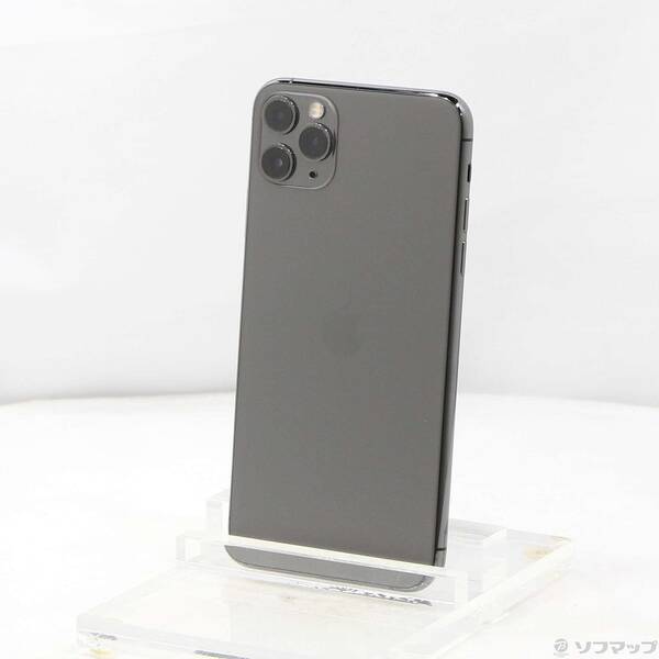 【中古】Apple(アップル) iPhone11 Pro Max 256GB スペースグレイ MWHJ2J／A SIMフリー 【276-ud】