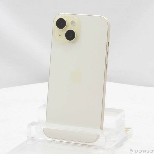 【中古】Apple(アップル) iPhone15 128GB イエロー MTMK3J／A SIMフリー 【198-ud】