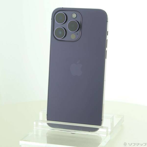 【中古】Apple(アップル) iPhone14 Pro Max 256GB ディープパープル MQ9E3J／A SIM無償性 【348-ud】
