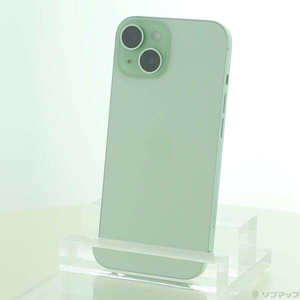 【中古】Apple(アップル) iPhone15 128GB グリーン MTMM3J／A SIMフリー 【368-ud】