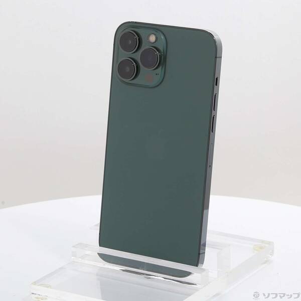 【中古】Apple(アップル) iPhone13 Pro Max 128GB アルパイングリーン MNCU3J／A SIMフリー 【305-ud】