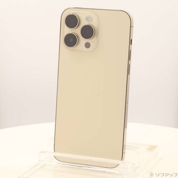 【中古】Apple(アップル) iPhone14 Pro Max 128GB ゴールド MQ983J／A SIM無償性 【196-ud】