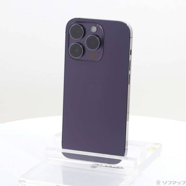 【中古】Apple(アップル) iPhone14 Pro 128GB ディープパープル MQ0F3J／A SIMフリー 【295-ud】