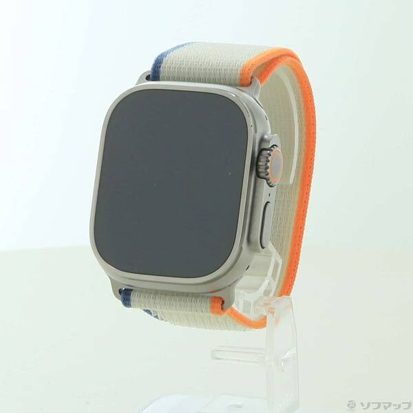 【中古】Apple(アップル) Apple Watch Ultra 2 GPS + Cellular 49mm チタニウムケース オレンジ／ベージュトレイルループ 【377-ud】