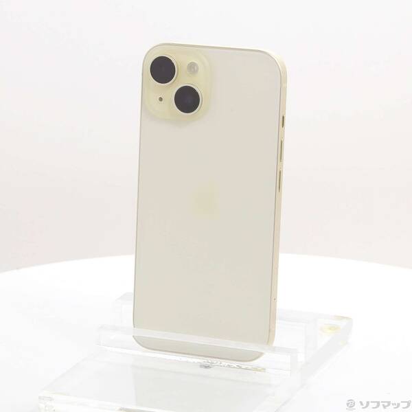 【中古】Apple(アップル) iPhone15 128GB イエロー MTMK3J／A SIMフリー 【196-ud】