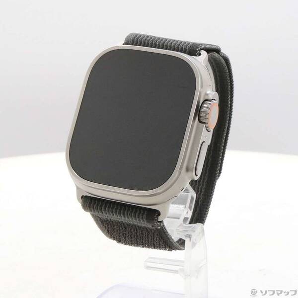 【中古】Apple(アップル) Apple Watch Ultra GPS + Cellular 49mm チタニウムケース ブラック／グレイトレイルループ 【344-ud】