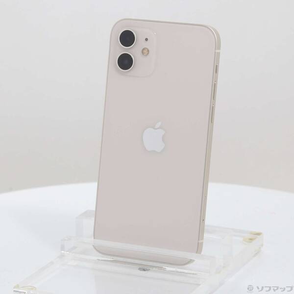 【中古】Apple(アップル) iPhone12 64GB ホワイト MGHP3J／A SIMフリー 【305-ud】