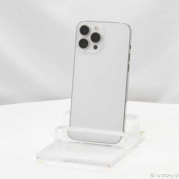 【中古】Apple(アップル) iPhone13 Pro Max 128GB シルバー MLJ53J／A SIMフリー 〔ネットワーク利用制限▲〕 【344-ud】