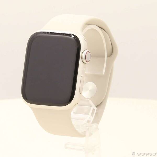 【中古】Apple(アップル) Apple Watch Series 8 GPS + Cellular 45mm スターライトアルミニウムケース スターライトスポーツバンド 【377-ud】
