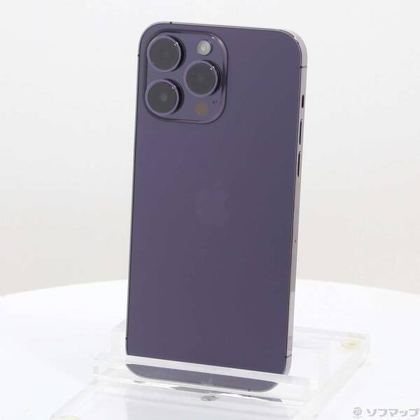 【中古】Apple(アップル) iPhone14 Pro Max 256GB ディープパープル MQ9E3J／A SIM無償性 【196-ud】