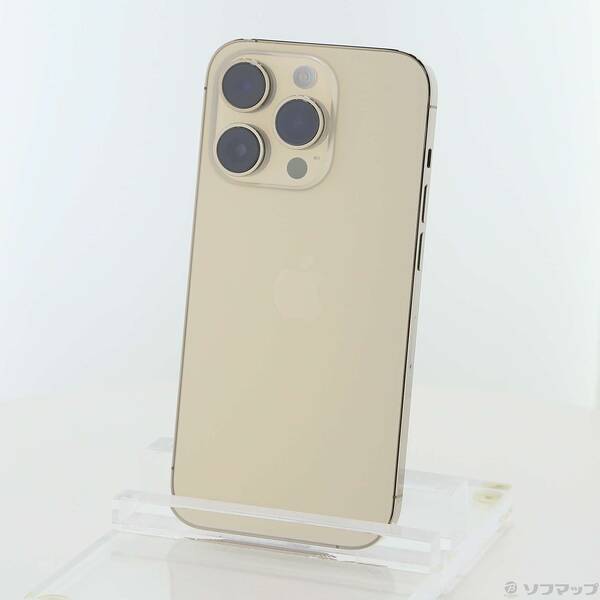 【中古】Apple(アップル) iPhone14 Pro 128GB ゴールド MQ073J／A SIMフリー 【276-ud】