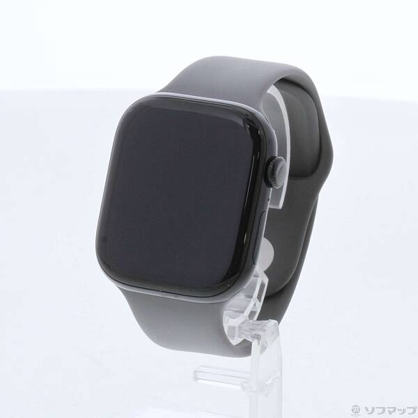 【中古】Apple(アップル) Apple Watch Series 10 GPS 46mm ジェットブラックアルミニウムケース ストーングレイスポーツバンド 【348-ud】