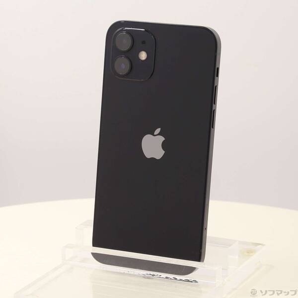 【中古】Apple(アップル) iPhone12 64GB ブラック MGHN3J／A SIMフリー 【305-ud】