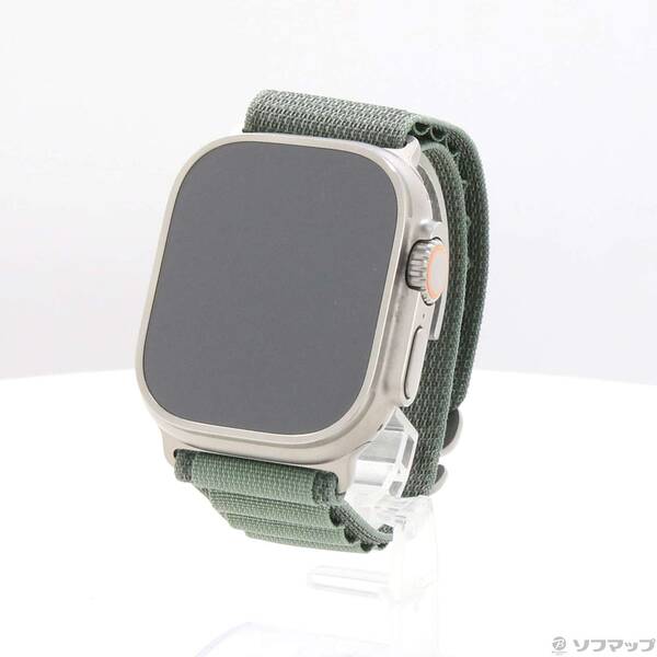 【中古】Apple(アップル) Apple Watch Ultra GPS + Cellular 49mm チタニウムケース グリーンアルパインループ 【344-ud】