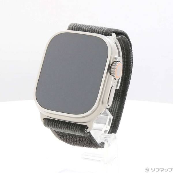 【中古】Apple(アップル) Apple Watch Ultra GPS + Cellular 49mm チタニウムケース ブラック／グレイトレイルループ 【348-ud】
