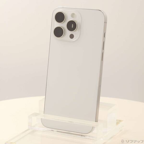 【中古】Apple(アップル) iPhone15 Pro Max 1TB ホワイトチタニウム MU703J/A SIMフリー 【198-ud】