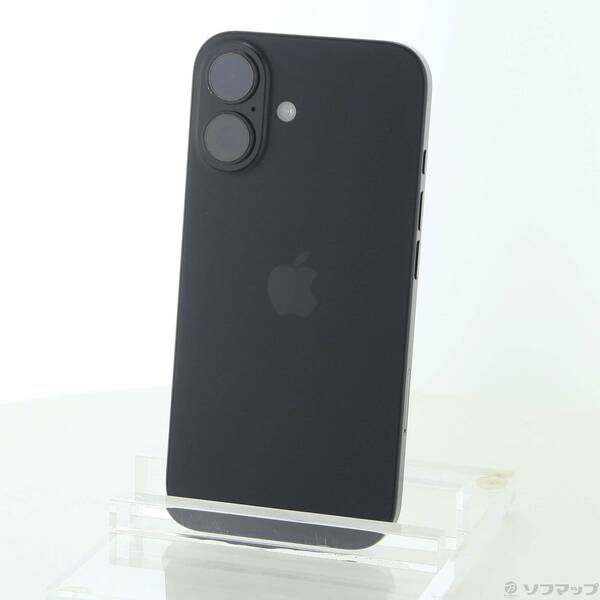 【中古】Apple(アップル) iPhone16 128GB ブラック MYDQ3J／A SIMフリー 【198-ud】