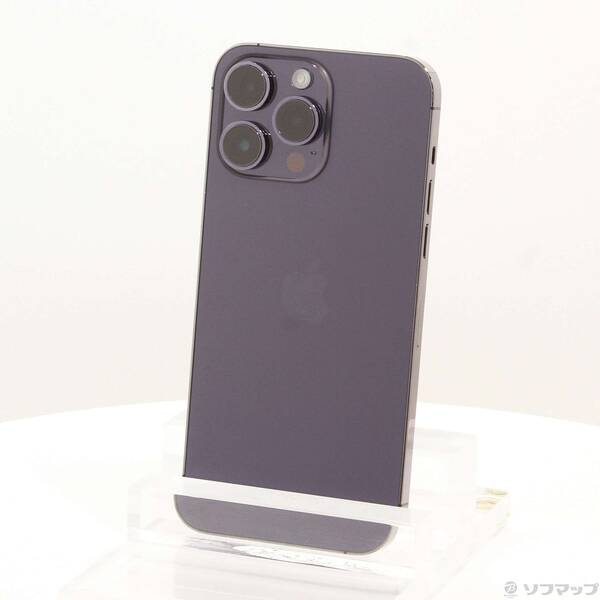 【中古】Apple(アップル) iPhone14 Pro Max 256GB ディープパープル MQ9E3J／A SIM無償性 【348-ud】