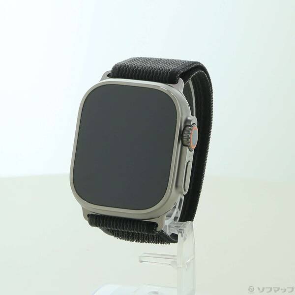 【中古】Apple(アップル) Apple Watch Ultra GPS + Cellular 49mm チタニウムケース ブラック／グレイトレイルループ 【349-ud】