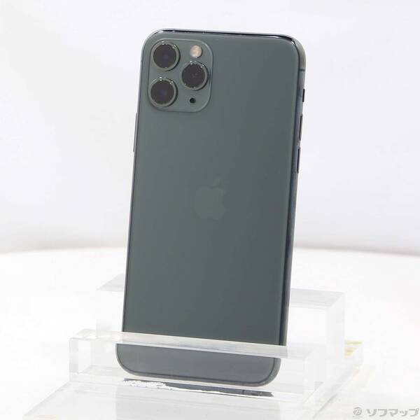 【中古】Apple(アップル) iPhone11 Pro 64GB ミッドナイトグリーン MWC62J／A SIMフリー 【196-ud】