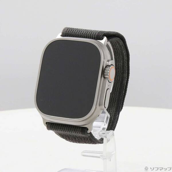 【中古】Apple(アップル) Apple Watch Ultra GPS + Cellular 49mm チタニウムケース ブラック／グレイトレイルループ 【349-ud】