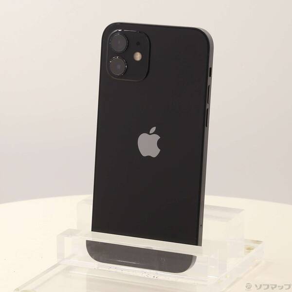 【中古】Apple(アップル) iPhone12 64GB ブラック MGHN3J／A SIMフリー 【305-ud】