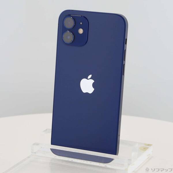 【中古】Apple(アップル) iPhone12 256GB ブルー MGJ33J／A SIMフリー 【344-ud】