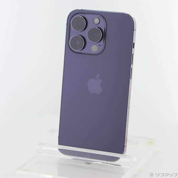 【中古】Apple(アップル) iPhone14 Pro 256GB ディープパープル MQ1E3J／A SIMフリー 【196-ud】