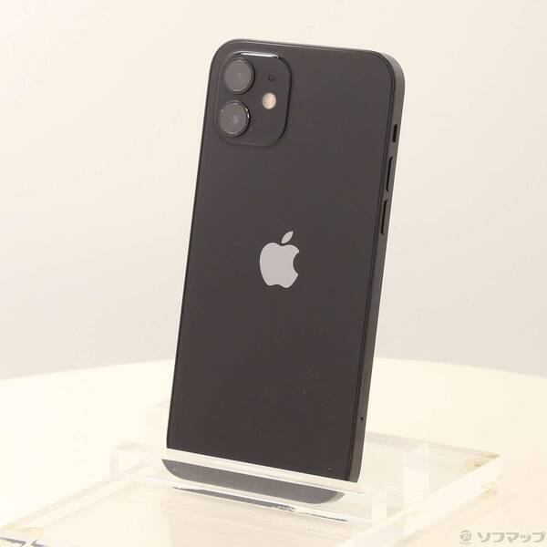 【中古】Apple(アップル) iPhone12 64GB ブラック MGHN3J／A SIMフリー 【348-ud】