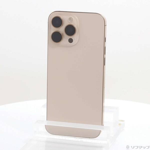 【中古】Apple(アップル) iPhone16 Pro Max 256GB デザートチタニウム MYWJ3J／A SIMフリー 【276-ud】