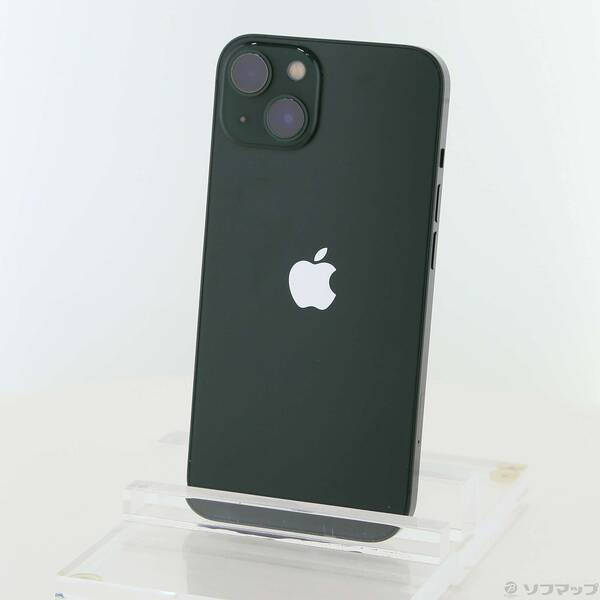【中古】Apple(アップル) iPhone13 128GB グリーン MNGG3J／A SIMフリー 【368-ud】