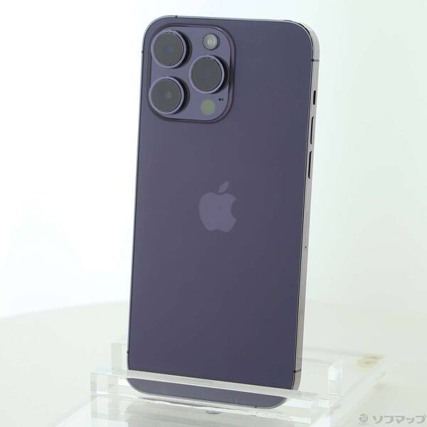 【中古】Apple(アップル) iPhone14 Pro Max 256GB ディープパープル MQ9E3J／A SIMフリー 【344-ud】